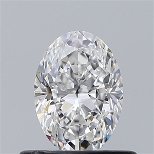Picture of Natural Diamond 0.53 Carats, Oval with  Cut, D Color, VS2 Clarity and Certified by GIA