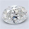 Diamante Natural 2.50 quilates, Ovalado , Color I, claridad SI2 y certificado GIA