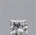 Natural Diamond 0.23 Carats, Princess with  Cut, F Color, VVS1 Clarity and Certified by GIA
