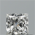 Natural Diamond 0.42 Carats, Princess with  Cut, G Color, IF Clarity and Certified by GIA