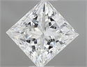 Natural Diamond 0.65 Carats, Princess with  Cut, F Color, VS1 Clarity and Certified by IGI