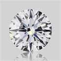 Natural Diamond 0.80 Carats, Round with Excellent Cut, D Color, VVS2 Clarity and Certified by GIA