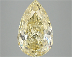 Picture of Lab Grown Diamond 4.88 Carats, Pear with  Cut, Fancy Intense Yellow Color, VS1 Clarity and Certified by IGI