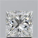 Natural Diamond 1.53 Carats, Princess with  Cut, J Color, IF Clarity and Certified by GIA