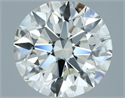 Natural Diamond 1.90 Carats, Round with Excellent Cut, I Color, VVS1 Clarity and Certified by IGI