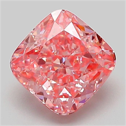 Picture of Lab Grown Diamond 2.10 Carats, CUSHION MODIFIED with  Cut, Fancy Vivid Pink Color, VVS2 Clarity and Certified by IGI