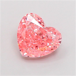 Picture of Lab Grown Diamond 2.08 Carats, Heart with  Cut, Fancy Vivid Pink Color, VVS1 Clarity and Certified by IGI