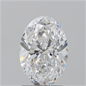 Natural Diamond 1.71 Carats, Oval with  Cut, F Color, SI2 Clarity and Certified by GIA