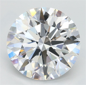 Picture of Lab Grown Diamond 3.20 Carats, Round with Ideal Cut, D Color, IF Clarity and Certified by IGI