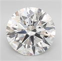 Lab Grown Diamond 5.57 Carats, Round with Ideal Cut, F Color, VVS2 Clarity and Certified by IGI