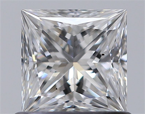 Picture of Natural Diamond 0.71 Carats, Princess with  Cut, D Color, SI1 Clarity and Certified by GIA