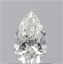 Natural Diamond 0.55 Carats, Pear with  Cut, H Color, VVS1 Clarity and Certified by GIA