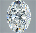 Natural Diamond 2.50 Carats, Oval with  Cut, E Color, VS2 Clarity and Certified by GIA