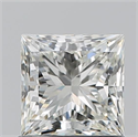 Natural Diamond 1.03 Carats, Princess with  Cut, H Color, IF Clarity and Certified by IGI