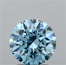 Picture of Lab Grown Diamond 2.08 Carats, Round with Excellent Cut, Fancy Vivid Blue Color, VS1 Clarity and Certified by IGI
