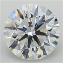 Lab Grown Diamond 3.30 Carats, Round with Ideal Cut, D Color, VS1 Clarity and Certified by IGI