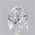 Natural Diamond 1.20 Carats, Oval with  Cut, F Color, VVS2 Clarity and Certified by GIA