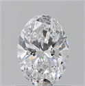 Natural Diamond 0.76 Carats, Oval with  Cut, D Color, VS2 Clarity and Certified by GIA