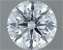 Natural Diamond 1.10 Carats, Round with Excellent Cut, D Color, I1 Clarity and Certified by GIA