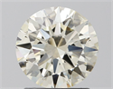 Natural Diamond 1.41 Carats, Round with Excellent Cut, J Color, SI1 Clarity and Certified by IGI