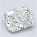 Natural Diamond 1.90 Carats, Radiant with  Cut, G Color, VS2 Clarity and Certified by GIA