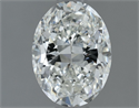 Natural Diamond 1.30 Carats, Oval with  Cut, H Color, SI1 Clarity and Certified by GIA