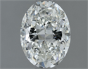 Natural Diamond 1.30 Carats, Oval with  Cut, H Color, SI1 Clarity and Certified by GIA