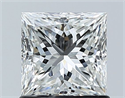 Natural Diamond 1.01 Carats, Princess with  Cut, F Color, IF Clarity and Certified by GIA