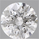 Natural Diamond 0.56 Carats, Round with Excellent Cut, D Color, I1 Clarity and Certified by GIA