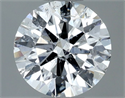 Natural Diamond 0.90 Carats, Round with Excellent Cut, E Color, I1 Clarity and Certified by GIA