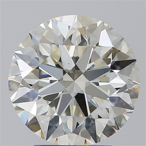 Picture of Natural Diamond 3.70 Carats, Round with Excellent Cut, J Color, VS2 Clarity and Certified by IGI