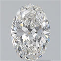Natural Diamond 0.70 Carats, Oval with  Cut, E Color, VS2 Clarity and Certified by GIA
