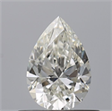 Natural Diamond 0.54 Carats, Pear with  Cut, H Color, VVS2 Clarity and Certified by IGI