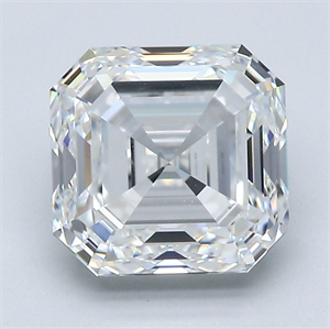 Picture of Natural Diamond 3.50 Carats, Asscher with  Cut, F Color, VVS2 Clarity and Certified by GIA
