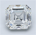 Natural Diamond 3.50 Carats, Asscher with  Cut, F Color, VVS2 Clarity and Certified by GIA