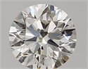 Natural Diamond 0.90 Carats, Round with Excellent Cut, J Color, VS1 Clarity and Certified by GIA