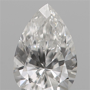 Picture of Natural Diamond 0.10 Carats, Pear with  Cut, D Color, VS2 Clarity and Certified by IGI