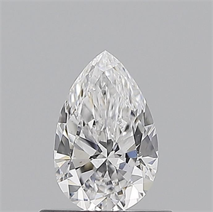 Picture of Natural Diamond 0.53 Carats, Pear with  Cut, D Color, VS2 Clarity and Certified by GIA
