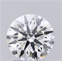 Lab Grown Diamond 1.54 Carats, Round with Ideal Cut, D Color, VS1 Clarity and Certified by IGI