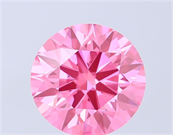 Picture of Lab Grown Diamond 2.01 Carats, Round with Ideal Cut, Fancy Vivid Pink Color, VS1 Clarity and Certified by IGI