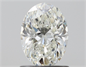 Natural Diamond 1.01 Carats, Oval with  Cut, I Color, SI1 Clarity and Certified by GIA