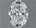 Natural Diamond 0.50 Carats, Oval with  Cut, H Color, SI1 Clarity and Certified by GIA