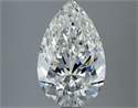 Natural Diamond 3.02 Carats, Pear with  Cut, H Color, IF Clarity and Certified by GIA