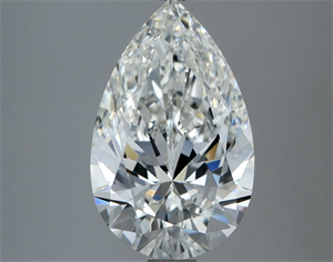 Picture of Natural Diamond 3.02 Carats, Pear with  Cut, H Color, IF Clarity and Certified by GIA