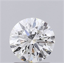 Natural Diamond 1.20 Carats, Round with Excellent Cut, F Color, SI2 Clarity and Certified by HRD
