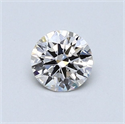 Natural Diamond 0.52 Carats, Round with Excellent Cut, I Color, SI1 Clarity and Certified by GIA