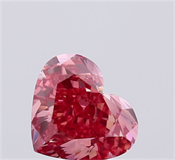 Picture of Lab Grown Diamond 2.08 Carats, Heart with  Cut, Fancy Vivid Pink Color, VS2 Clarity and Certified by IGI