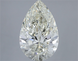 Picture of Natural Diamond 4.02 Carats, Pear with  Cut, K Color, VVS2 Clarity and Certified by IGI