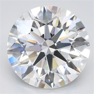 Picture of Lab Grown Diamond 4.07 Carats, Round with Excellent Cut, D Color, VVS1 Clarity and Certified by GIA