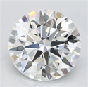 Lab Grown Diamond 2.24 Carats, Round with Excellent Cut, D Color, VVS1 Clarity and Certified by GIA